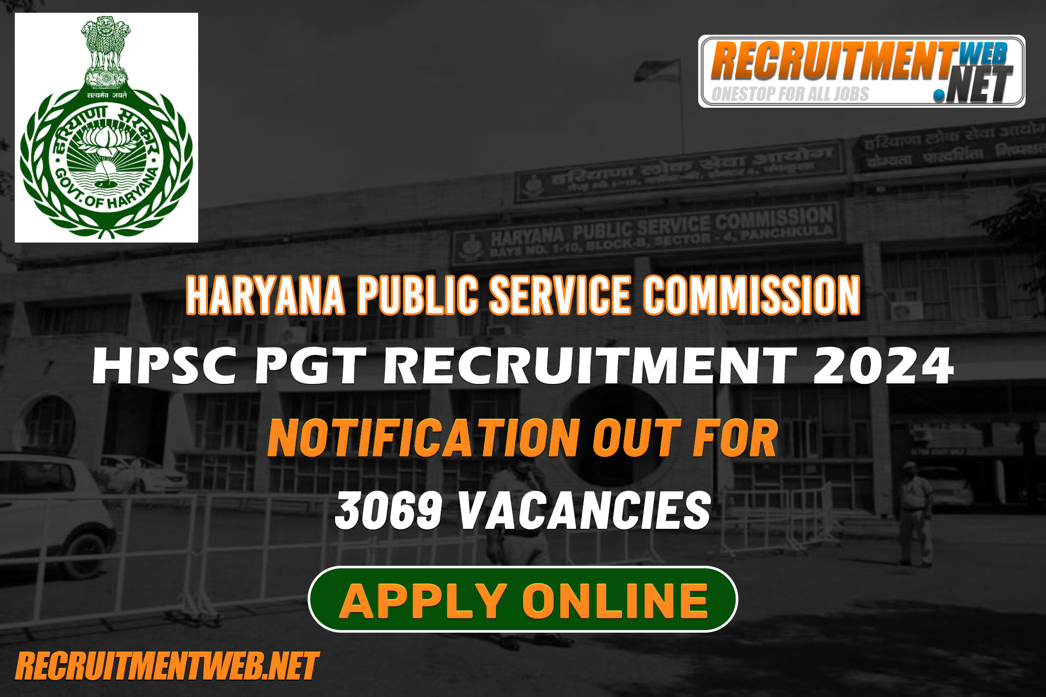 HPSC PGT Recruitment 2024