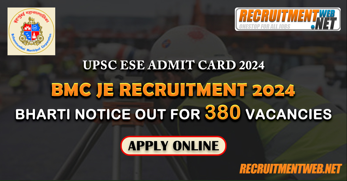 BMC JE Recruitment 2024