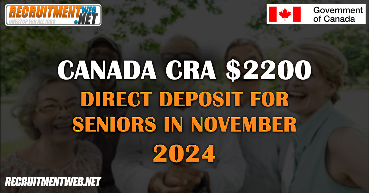 CRA $2200 Direct Deposit for Seniors